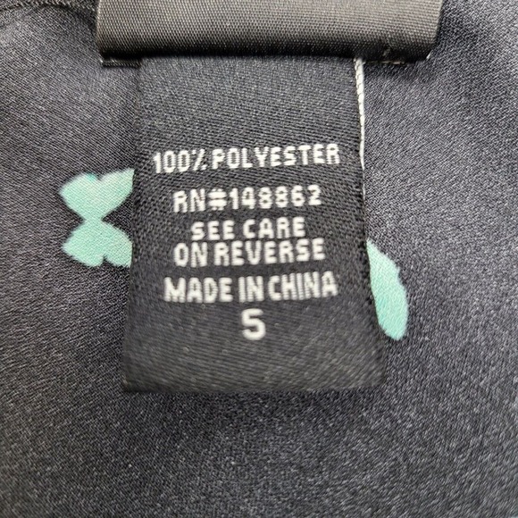 Torrid Butterfly Georgette Double Layer Cami Womens Plus 5 Black Blue Top Blouse - Picture 9 of 10